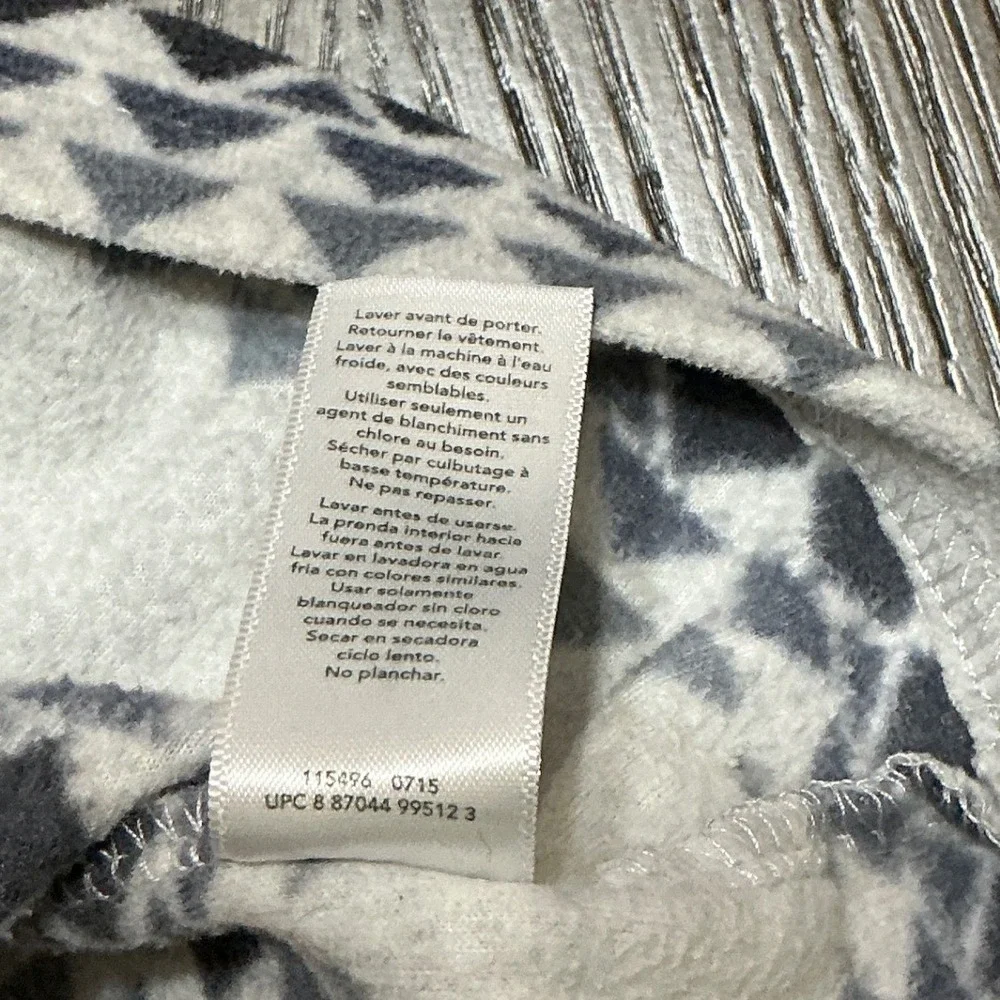 OshKosh‎ Bgosh Kids Fleece Pullover Gray Geometric Pattern Size 4